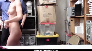 Teenie Has to Suck Officer's Penis If She Wants to Go Home Free - Emma Hix