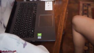 Adorable 18 Masturbates Watching Porno