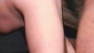 Blonde whore blows and fucks long african dick on a rooftop