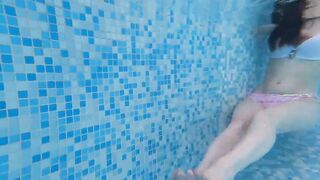 Just underwater feet play into waterpark