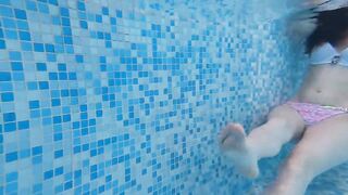 Just underwater feet play into waterpark