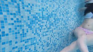 Just underwater feet play into waterpark