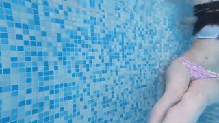 Just underwater feet play into waterpark