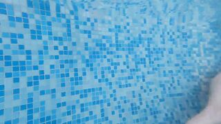 Just underwater feet play into waterpark