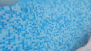 Just underwater feet play into waterpark