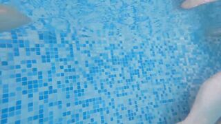 Just underwater feet play into waterpark