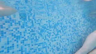 Just underwater feet play into waterpark