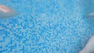 Just underwater feet play into waterpark