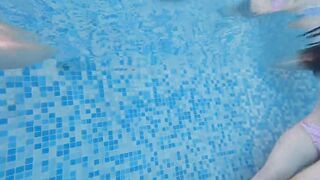 Just underwater feet play into waterpark