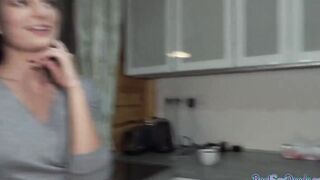 Pulled petite eurobabe stuffed into pov before giving head