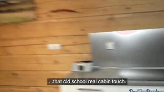 Pulled petite eurobabe stuffed into pov before giving head