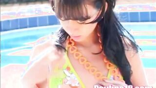 Adorable Paulina teenie is performance off her tiny titted and tight twat.