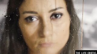 See her fucking her tight asshole with a big toy made of ice