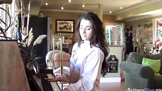 Britney Blue Play Piano and Masturbates