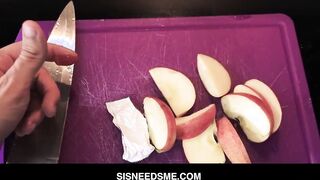 Sex with my 18 Yo blonde Stepsister Daisy Lynne Inside The Kitchen