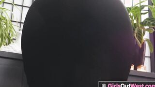 Girls Out West - Unshaved ginger licked by Goddess big titted blonde