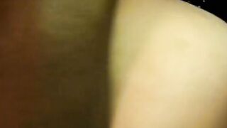 Curious blonde cutie is happy to feel long african pole