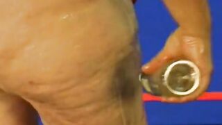 Nasty fatso lady is fond of getting pounded