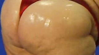 Nasty fatso lady is fond of getting pounded