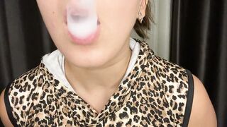 Smoking inside glasses