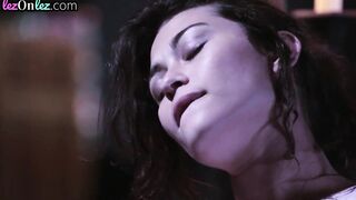 Big Boobed sexual Goddess masturbating into mirror into naughty session