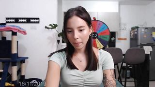 Erotic inked sluts with an virgin appearance moves around