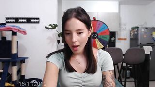 Erotic inked sluts with an virgin appearance moves around