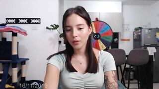 Erotic inked sluts with an virgin appearance moves around