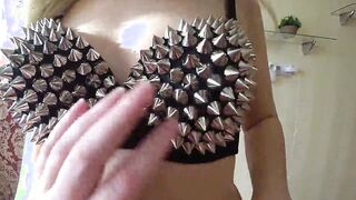 Dyke with a fake-cock fucks her hot gf with a juicy PAWG Private bdsm with unshaved vagina and bushy booty point of view