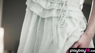 Pale skinned ukrainian sexy Malena Fendi reveals her pretty body