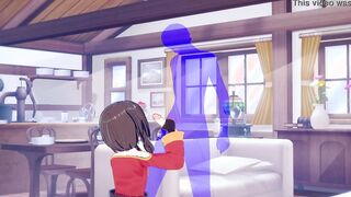 KonoSuba Anime - Megumin Hand Job with creampie into her face - Japanese chinese Manga hentai game porn