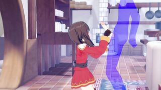 KonoSuba Anime - Megumin Hand Job with creampie into her face - Japanese chinese Manga hentai game porn