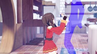 KonoSuba Anime - Megumin Hand Job with creampie into her face - Japanese chinese Manga hentai game porn