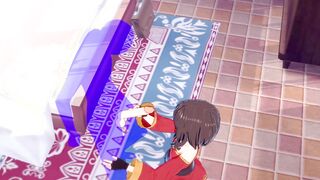 KonoSuba Anime - Megumin Hand Job with creampie into her face - Japanese chinese Manga hentai game porn