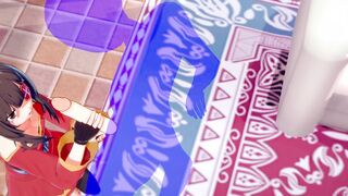 KonoSuba Anime - Megumin Hand Job with creampie into her face - Japanese chinese Manga hentai game porn