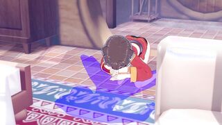 KonoSuba Anime - Megumin Rough Sex [Handjob, Fellatio and fucked] - Japanese oriental Manga cartoon game porn