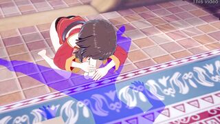 KonoSuba Anime - Megumin Rough Sex [Handjob, Fellatio and fucked] - Japanese oriental Manga cartoon game porn
