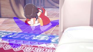 KonoSuba Anime - Megumin Rough Sex [Handjob, Fellatio and fucked] - Japanese oriental Manga cartoon game porn