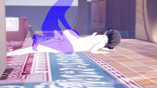 KonoSuba Anime - Megumin Rough Sex [Handjob, Fellatio and fucked] - Japanese oriental Manga cartoon game porn