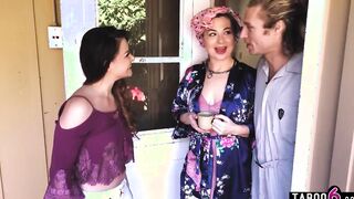 Alison Rey goes between the sheets with mom Siouxsie Q and Michael Vegas