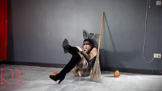 HALLOWEEN 2021 – Witch inside ebony Goddess suit – African Playboy Bunny