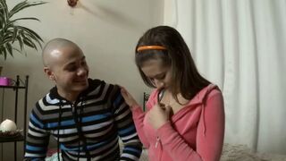 Russian dark hair 18 year old Viktoria wants dick into her butt