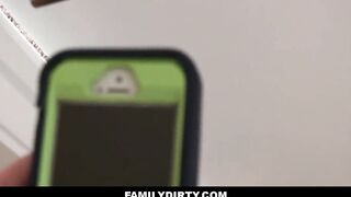 Sleepy Blonde 19 Yo Stepdaughters Woken Up By Daddy Next To Cougar - Elsa Jean, Hollie Mack, Ryan Mclane