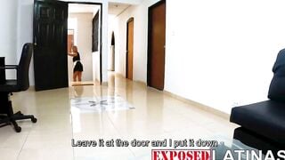 Incredible hispanic blonde maid lured to have sex by creepy dude . Ann Riding