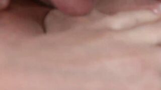 Adorable inked teenie blows dick and makes him cum