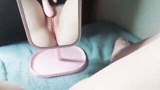 Cumming while viewing my soak snatch