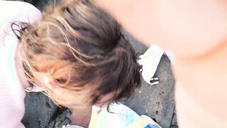 A Quick Oral Sex on the beach with people close by