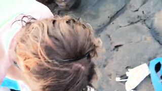 A Quick Oral Sex on the beach with people close by