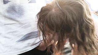 A Quick Oral Sex on the beach with people close by