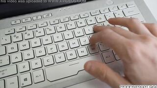 Tricia Oaks found out that her stepson watches Mylf porn she makes a deal if he helps her make cash thru cryptocurrency then she will handle her cock